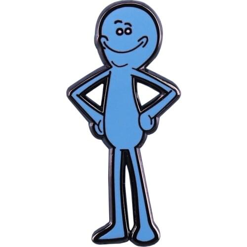 I'm Mr. Meeseeks enamel pin Rick & Morty badge cut cartoon jewelry