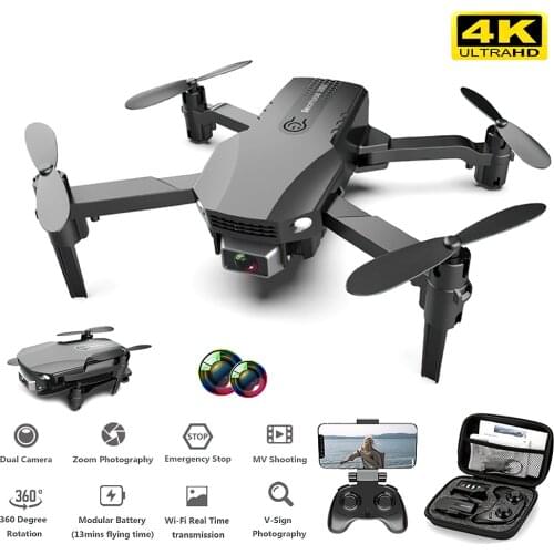 Mini Drone Profesion 4K 1080P HD Double Camera WiFi Fpv Drones Altitude Hold Black Helicopter Foldable Quadcopter DroneToys
