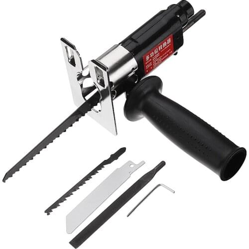 Multifunction Reciprocating Saw Attachment Change Electric Drill Into Reciprocating Saw Jig Saw Metal File for Wood Metal Cuttin