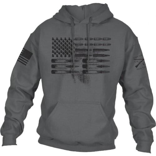 Autumn Winter Men Casual Long Sleeve Printed Hooded Sweatshirt Pocket Hoodie