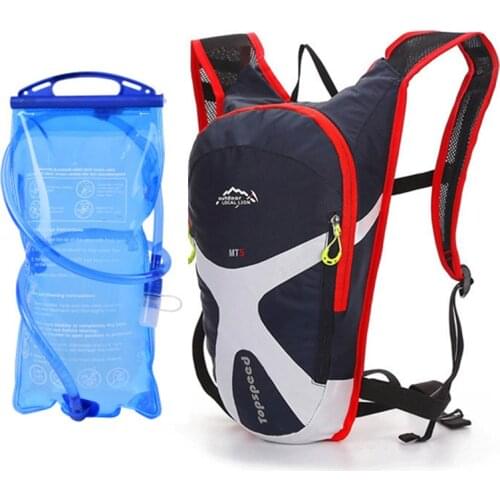Mens Women MTB Bike Rucksacks with Water Bag Waterproof Bicycle Backpack Sport Nylon Hiking Camping Hydration Cycling Backpack