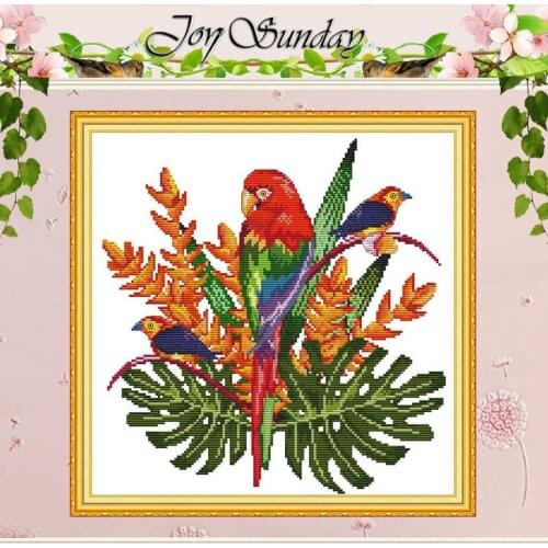 Parrot animals painting counted 11CT 14CT Cross Stitch Sets DIY Chinese Cross-stitch Kits Embroidery Needlework home decor