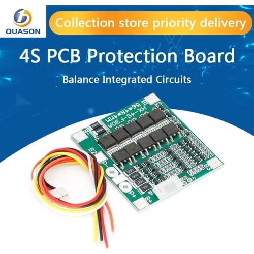 New Arrival 4S 30A 14.8V Li-ion Lithium 18650 Battery BMS Packs PCB Protection Board Balance Integrated Circuits