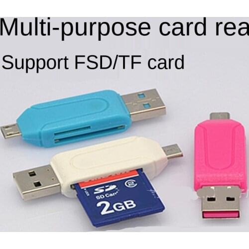 NEW Micro USB & USB 2 in 1 OTG Card Reader High-speed USB2.0 Universal OTG TF/SD for Android Computer Extension Headers