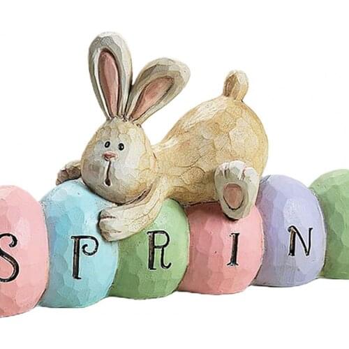 New Style Cute Rabbit Pendant Single Side Easy to Carry Acrylic Miniature Bunny Figure Ornament for Home Desktop Decor Supply