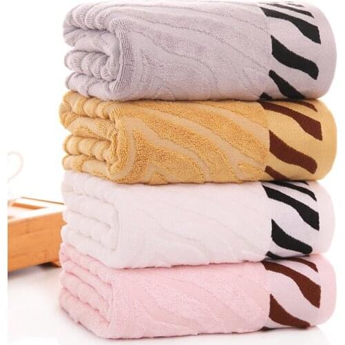 Towel Wholesale Bamboo Fiber Tiger Prints Broken Jacquard Ply Advertising Gift Bath Towel Custom Logo