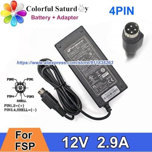 Original FSP FSP035-DBCB1 4PIN AC Adapter 9NA035030112V 2.9A 35W Laptop Charger Power Supply