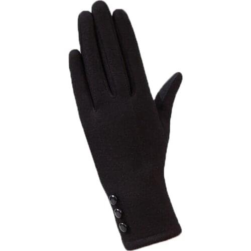 New Fashion Elegant Ladies Touch Screen Warm Lace Gloves Women Autumn Winter Cashmere Long Full Finger Glove Mittens Guantes 19A