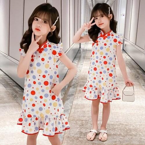 Summer Kids Baby Girls Beach Dress Dot Simple Sundress Bikini Swimwear Cover Up Dress Beachwear for Girl Roupas Bebe Dropship
