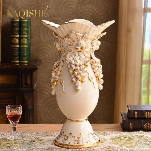 Floor Luxury Vases Modern Ceramic Large European Style Vase Vintage Flower Sculpture Modern Art Ceramique Home Products EL50VA