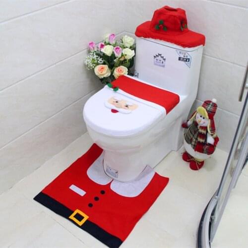 3pcs Christmas Toilet Set New Year 2021 Gift Christmas Decorations Ornaments for Home Xmas Noel Natal 2020 Navidad Decor Garland