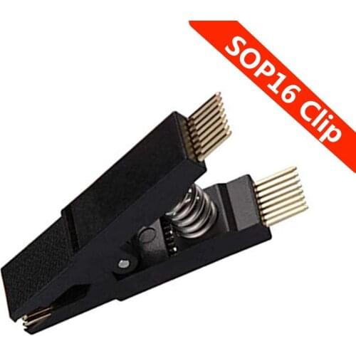SOIC16 SOP16 Flash Chip IC Test Clips Universal Adapter Clips Socket Adpter Programmer BIOS/24/25/93 (SOP16 Clip)