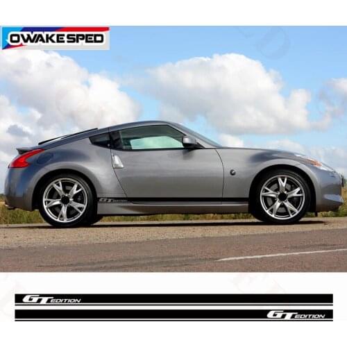 For Nissan 370Z GT EDITION Sport Stripes Decal Car Door Side Sticker Exterior Accessories Waterproof Decals