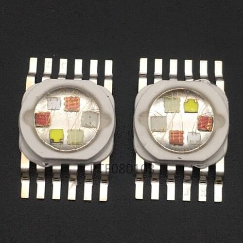 10PCS 18W 12pins RGBWY LED Stage Light Source Colorful COB 18 W High Power LED Red Green Blue White Yellow Violet