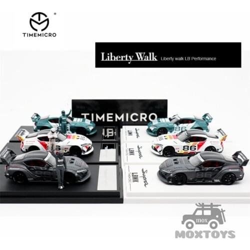 TimeMicro 1:64 TOYOTA SUPRA LBWK #86 white /green /gray Diecast Model Car