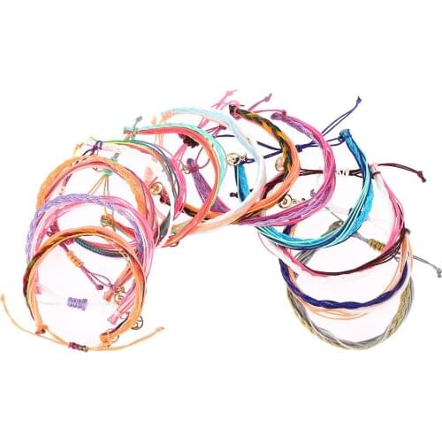 Wax Thread Hand Knitted Bracelet Multi-color Braid Friendship Bracelet