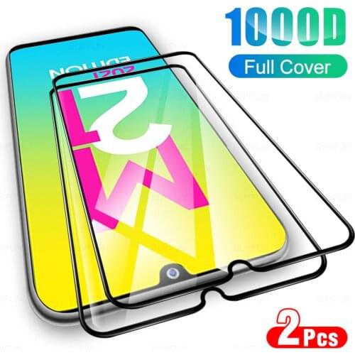 2Pcs HD Full Cover Tempered Glass For Samsung Galaxy M21 2021 Phone Screen Protector Glas Film For Sansung Samsung M 21 21M 6.4"
