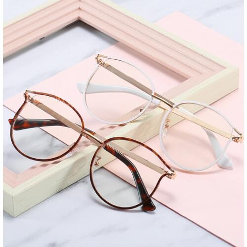 New Fashion 2020 Ladies Cat Eye Glasses Frames For Women Metal frame Optical Fashion Eyewear Computer Glasses 45257