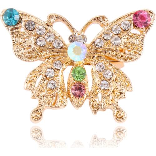 Gold Butterfly Style Crystal Rhinestone Brooch Pin for wedding butterfly brooch for women fashion jewelry good gift
