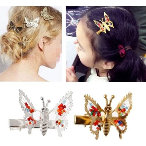 1Pcs Girls Lovely Hollow Out Bow Butterfly Hairpins Headpiece Barrettes Hair Accessories Hair Clip For Children Drop Ship Hot