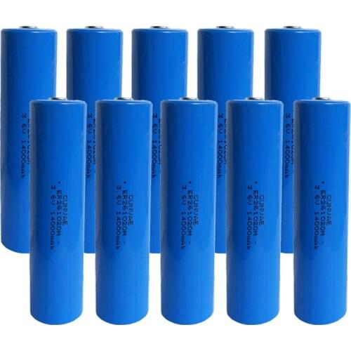 10Pcs ER 261020 261020 ER261020M Lithium Battery 14000mAh 3.6V Li-SOCl2 High Drain Battery For electricity gas water meter