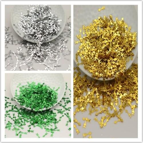 1000pcs(50g) 3*10mm Christmas Angel Cupids Arrow PVC Sequin Flat Paillette Hologram Sequins Decoration Scrapbook DIY