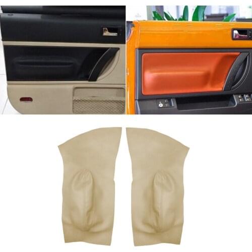 For VW Beetle 1998 1999 2000 2001 2002 2003 2004 2005 2006 - 2010 2pcs Front Door Armrest Panel Cover Sticker Trim Beige Color