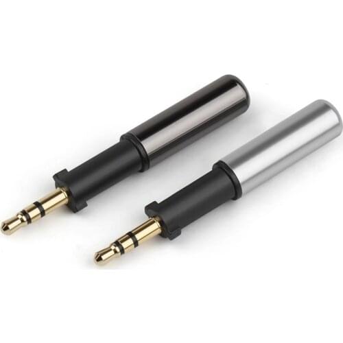 2PCS Headphone Plug Connectors 2.5mm Jack 3 Poles Audio Adapter For 4mm Upgrade Earphone Wire Aluminum Alloy Shell Gold Plated
