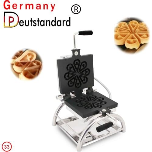 2021 New Design Water Drop Shape Waffle Machine Commercial Non-Stick Electric Rotary Waffle Making Machine With High Quality