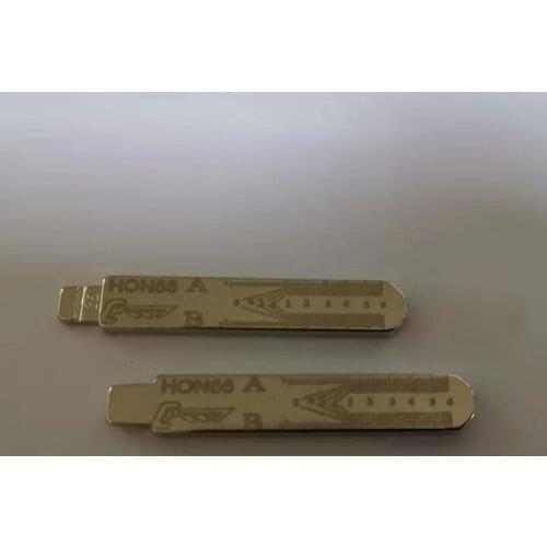 NO.25 HON66 Engraved Line Key Blade Uncut Blank Scale Shearing Teeth for Honda Accord Odyssey Acura BYD