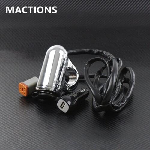 Motorcycle Accessories 1" Handlebar Mount Auxiliary USB Power Port For Harley Street XG500 XG750 15-17
