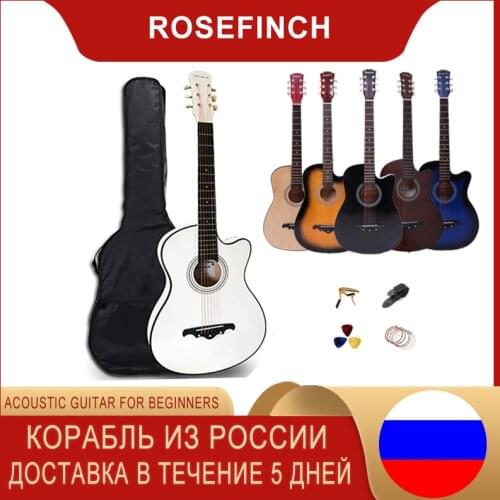 Acoustic Guitar Classical Guitar Set for Beginner Adults Children Kids 30 inch 38 inch 41 inch Folk Guitar Cutaway with Bag Capo
