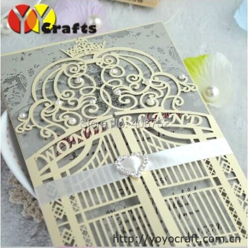 Free logo paper various color laser cut wedding invitation cards models
