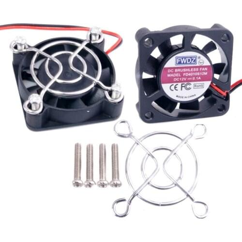 2PCS RC Model DC Brushless Fan Cooling DC12V 0.1A JST Connector 40*40*10mm