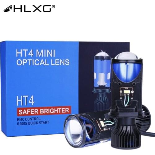 Bi-LED Mini Projector Lenses H4 Lens 25000LM LED lens Lamp Car Headlight Bulbs Fog lights Hi/Lo Beam Left Hand Drive LHD hlxg