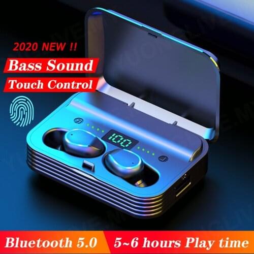 Bluetooth Earphone Wireless Earphone Fingerprint Touch Control Wireless Earbuds Bass F9-Update Earbud TWS Bluetooth Earphone