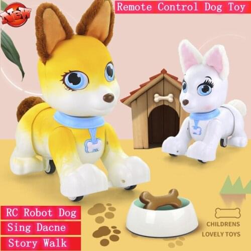 Kid Early Educational Toy Intelligent pet Dog Voice Control RC Robot Dog With singing dance walking Program Mulitfunction Toys
