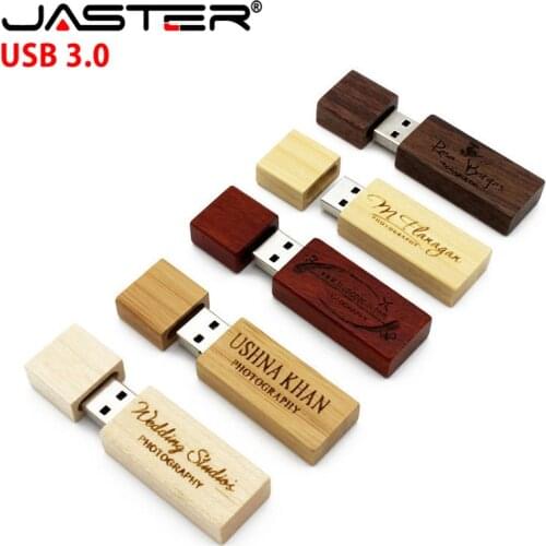 JASTER USB 3.0 free custom logo Wooden maple usb flash drive pen drive 4GB 8GB 16GB 32GB 64GB memory stick customer LOGO