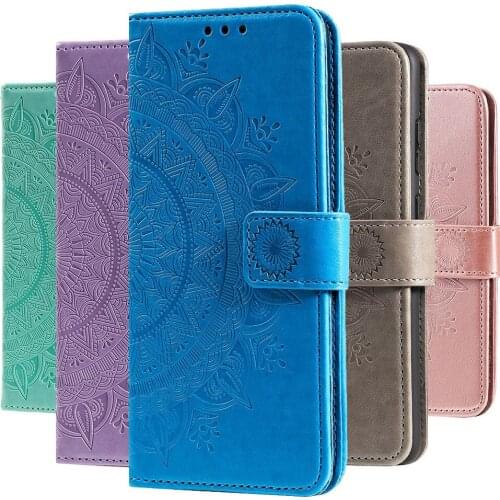 Floral Embossed Leather Case For Samsung Galaxy A01 Core A02S A10 A10S A11 A12 A20S A20E A21 A21S A22 A30 A31 Kickstand Cover