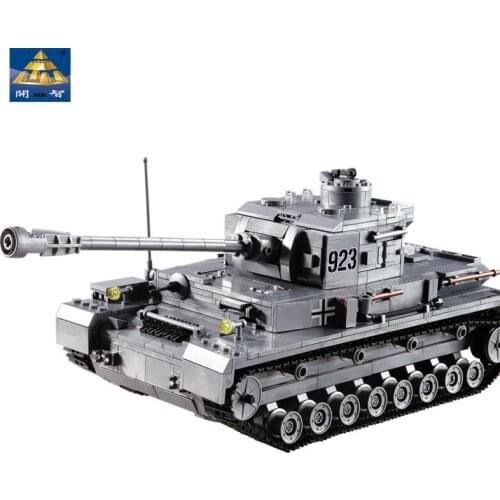 KAZI Large IV Tank 1193pcs Building Blocks Military Army Model Set Educational Toys For Children Compatible