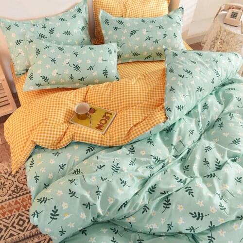 Cute Cartoon Fruit Print Bedding Set for Children Adult Bedroom Single Double Queen Multi-size Decorative Home Textile
