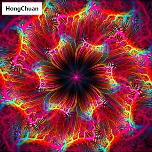 Red Religious Mandala 5D DIY Square/Round Diamond Painting Mosaic Diamond Cross Embroidery Needlework Home Decoration Mural Gift