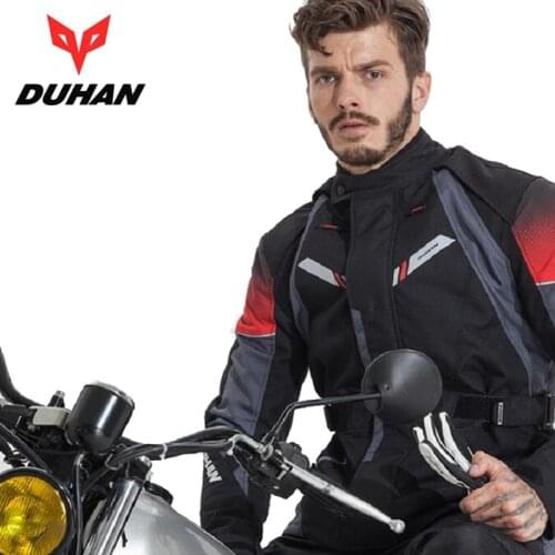 Autumn Winter DUHAN Motorcycle Jacket Waterproof Moto Clothing Motocross Clothes Motorbike Coat CE Protection