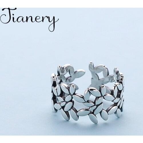 Personality Bohemian Vintage Leaf Rings For Women Men Vintage Rings Gothic Jewelry Valentines Gifts 2021