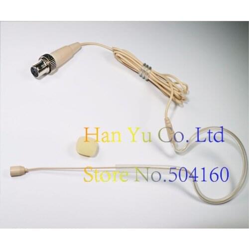 Mini XLR 4 Pin 4Pin Locking Ear Microphone Mic For Mipro Wireless Beltpack Transmitter ACT-718 ACT-80T