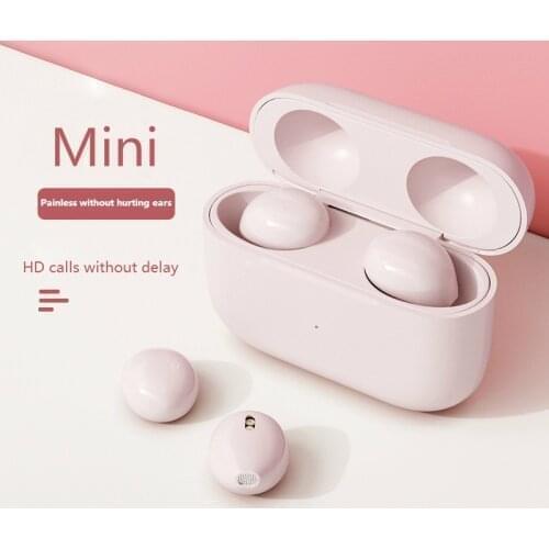 Mini Invisible Bluetooth Earphone TWS In Ear Wireless Earbuds Waterproof Sports Stereo Headset with Charging Case Touch Control