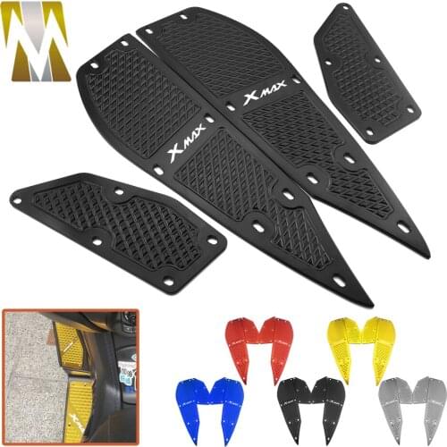 Motorcycle Accessoris For Yamaha XMAX 250 300 X MAX 300 2017-2018 Xmax Mats CNC Footrest Footpads Aluminum Alloy Pedal Plate 400