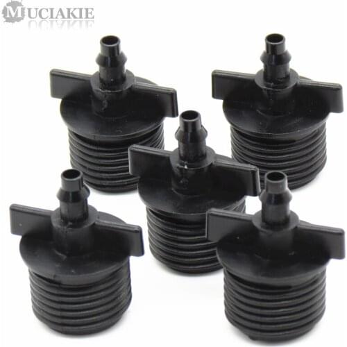 MUCIAKIE 5PCS 1/4'' (20MM) Male Thread to 4mm Barb Garden Water Connector 4/7mm Tubing Hose Adapter for Garden Flower Irrigation