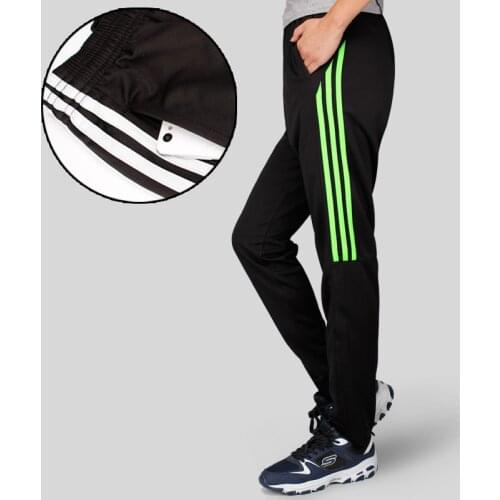 Mens Athletic Pants Soccer Training Running Pants Casual Gym Fitness Trousers tapered leg with zipper cycling