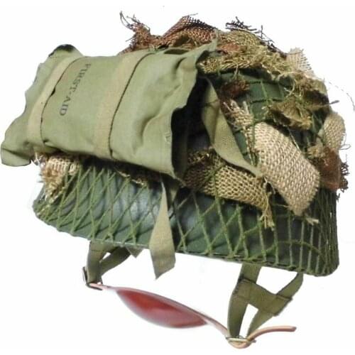 OUTDOORS WWII US ARMY AIRBORNE M1 HELMET 506 TH PARACHUTE INFANTRY JUMP VERSION armyshop2008